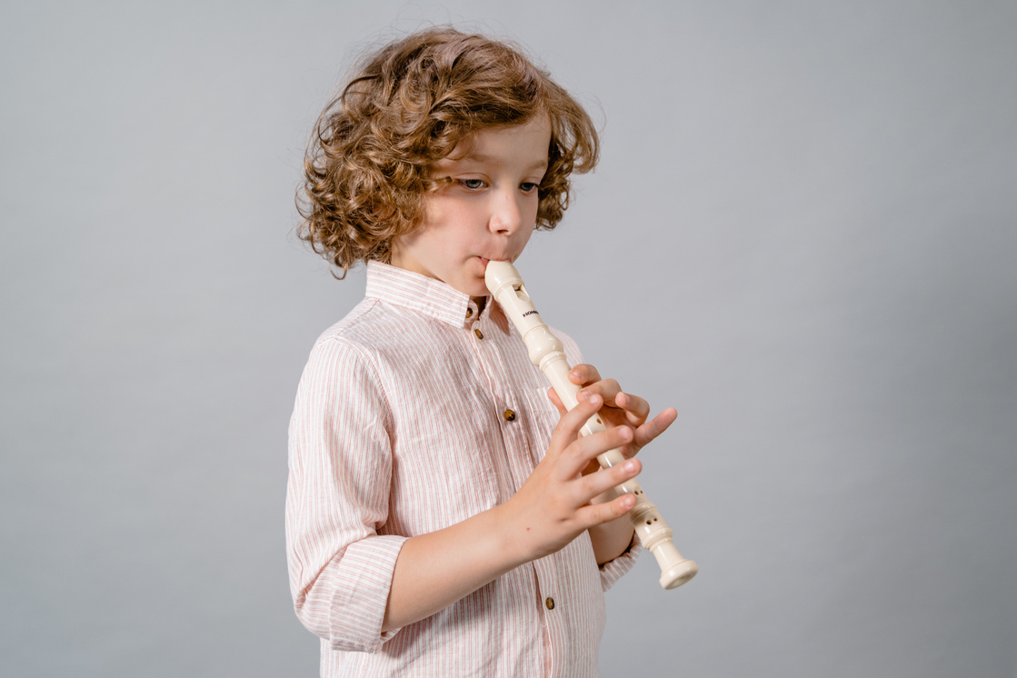 A Boy Playing Flute
